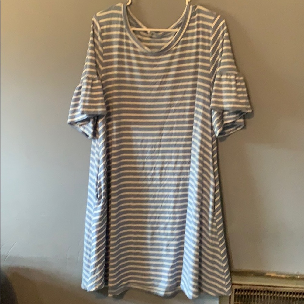 Blue stripe pocket 👗 dress